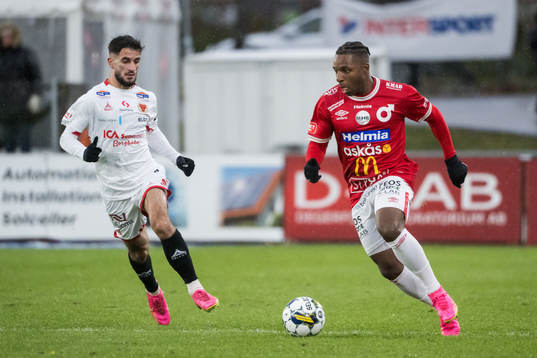 Kalmars Noah Shamoun och Degerfors Joseph - Claude Agyeman