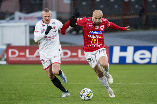 Kalmars Rasmus Sjöstedt och Degerfors Pashang Abdulla