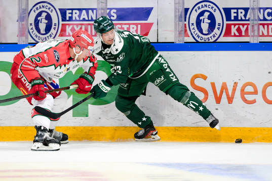 Frölundas Christian Folin och Färjestads Joel Kellman