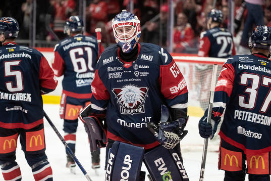 Linköpings målvakt Marcus Högberg deppar