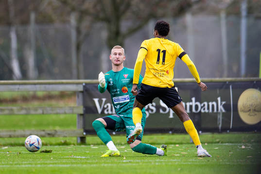 Lunds BKs Abdramane Djitteye gör 0-1 på Tvååkers Albin