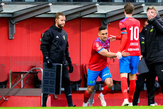 Helsingborgs Cole Alexander och Rasmus Jönsson