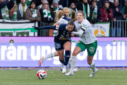 Hammarbys Emma Westin och Linköpings Cornelia Kapocs