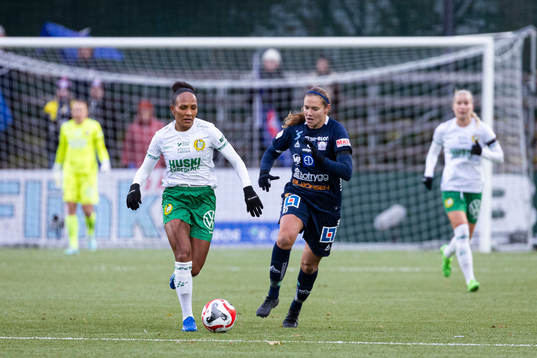 Hammarbys Madelen Janogy och Linköpings Emma Lennartsson