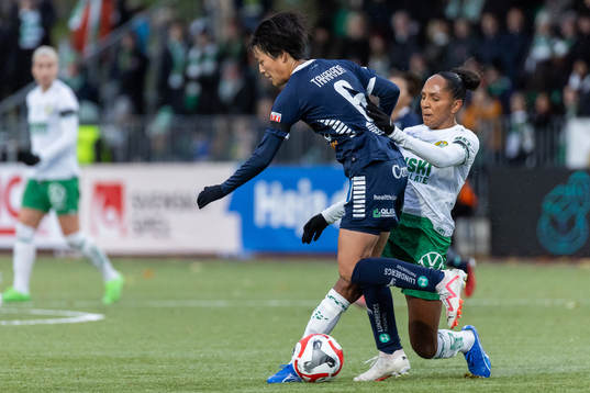 Hammarbys Madelen Janogy och Linköpings Saori Takarada