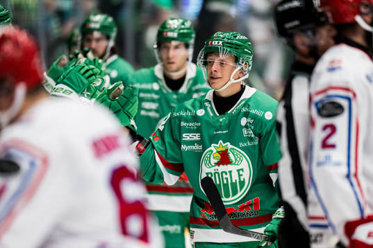 Rögle BKs Samuel Jonsson jublar