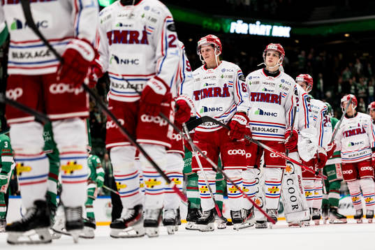 Timrå IKs Axel Rindell och Dennis Värmhed deppar