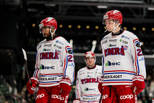 Timrå IKs Jeremy Boyce-Rotevall och Dennis Värmhed deppar