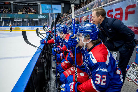 Oskarshamns Oscar Engsund och tränare Martin Filander