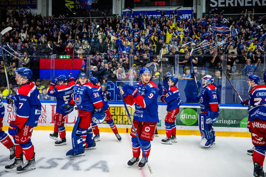 Oskarshamns spelare jublar