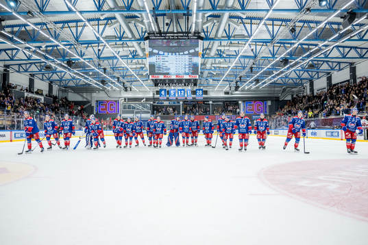 Oskarshamns spelare jublar