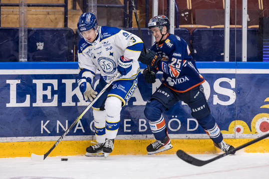 Leksands IFs Fred Nilsson och Växjö Lakers HCs Filip