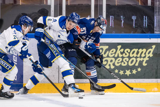 Leksands IFs Alexander Lundqvist och Växjö Lakers HCs