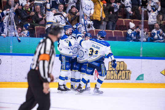 Leksands IFs Marek Hrivik jublar