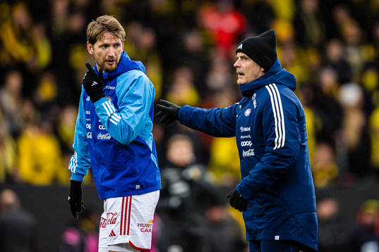 Stefan Strandberg and Geir Bakke, head coach of Vålerenga