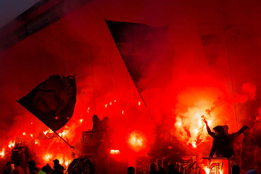 Spectators in the stands