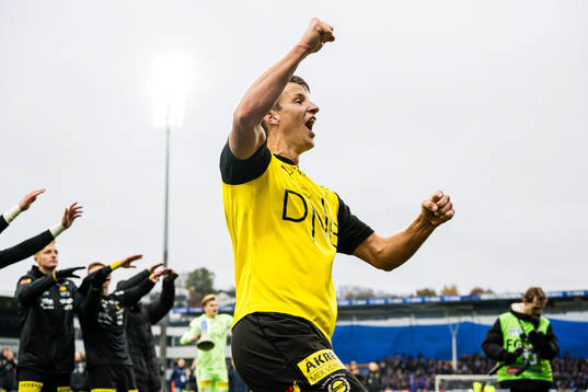 Thomas Lehne Olsen of Lillestrøm celebrates