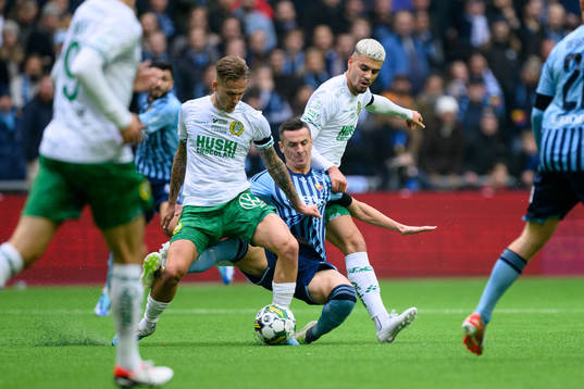 Hammarbys Fredrik Hammar och Edvin Kurtulus mot