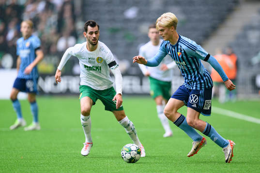 Hammarbys Adi Nalic och Djurgårdens Lucas Bergvall