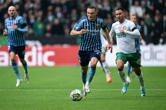 Djurgårdens Haris Radetinac och Hammarbys Abdelrahman