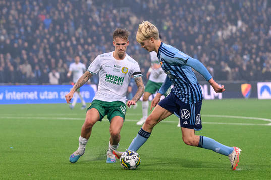 Hammarbys Fredrik Hammar och Djurgårdens Lucas Bergvall