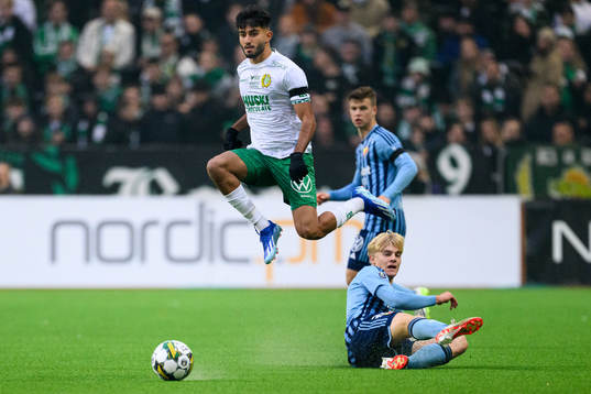 Hammarbys Montader Madjed och Djurgårdens Lucas Bergvall