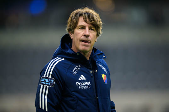 Djurgårdens tränare Thomas Lagerlöf deppar