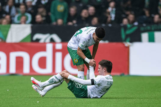 Hammarbys Alper Demirol och Marc Llinares Barragan