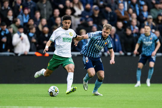 Hammarbys Alper Demirol och Djurgårdens Rasmus Schuller