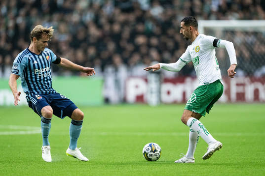 Djurgårdens Hampus Finndell och Hammarbys Loret Sadiku