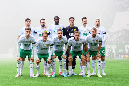Hammarbys startelva innan fotbollsmatchen i Allsvenskan