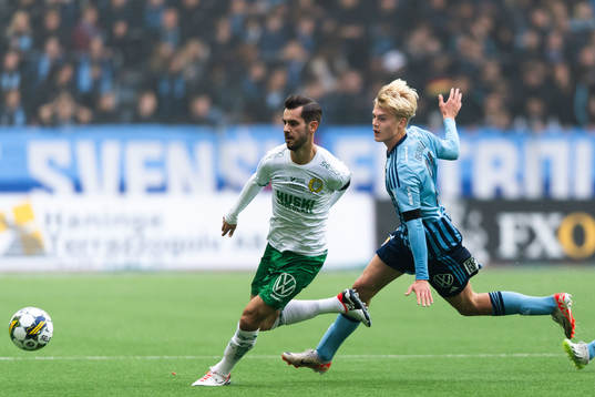 Hammarbys Adi Nalic och Djurgårdens Lucas Bergvall