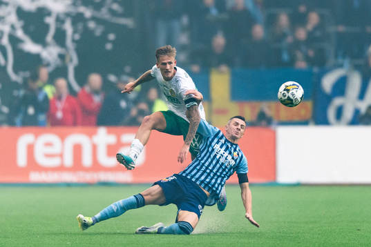 Hammarbys Fredrik Hammar och Djurgårdens Haris Radetinac