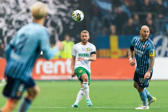 Hammarbys Simon Strand och Djurgårdens Magnus Eriksson