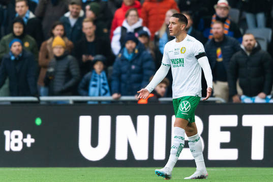 Hammarbys Deniz Gul reagerar