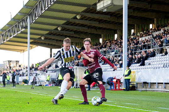 Landskronas Jesper Strid och  Västerås SKs Max Larsson