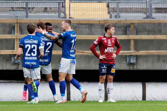 Trelleborgs spelare jublar
