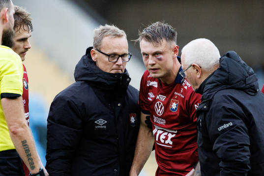 Örgrytes Marcus Haglind Sangre skadar sig