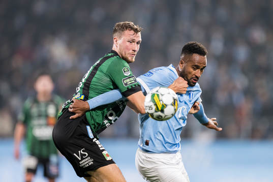 Varbergs Niklas Dahlström och Malmö FFs Isaac Kiese Thelin