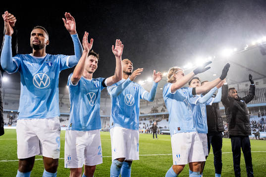 Malmö FFs spelare jublar