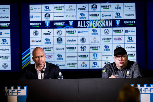 Malmö FFs tränare Henrik Rydström och Varbergs tränare