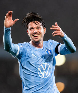 Malmö FFs Stefano Vecchia jublar