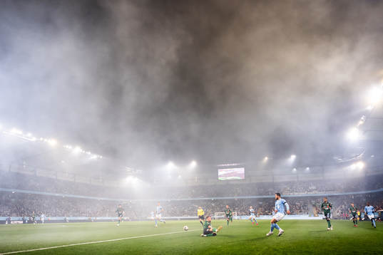 Rök på Eleda Stadion