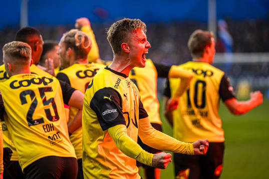 Martin Ove Roseth of Lillestrøm celebrates