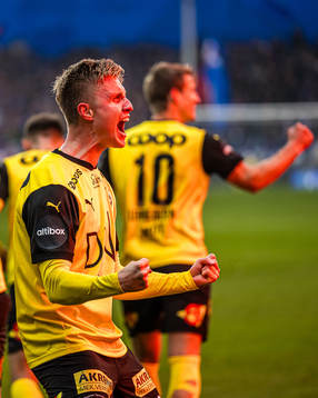 Martin Ove Roseth of Lillestrøm celebrates