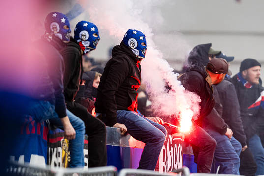 Spectators in the stands