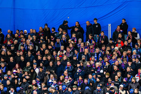 Spectators in the stands
