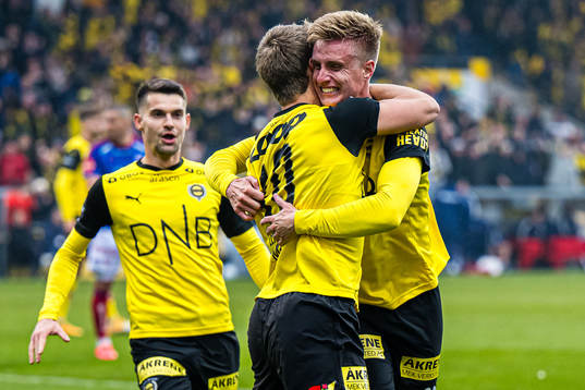 Martin Ove Roseth of Lillestrøm celebrates