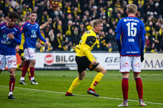 Martin Ove Roseth of Lillestrøm celebrates