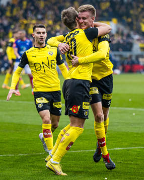 Martin Ove Roseth of Lillestrøm celebrates